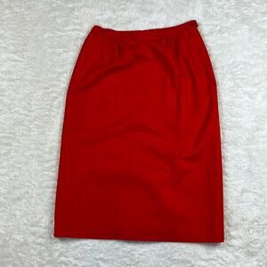 Vintage 60s Pendleton Virgin Wool red a line midi skirt, size 12